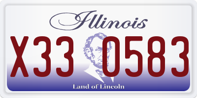 IL license plate X330583
