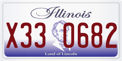 IL license plate X330682