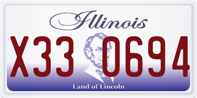 IL license plate X330694