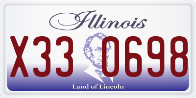 IL license plate X330698