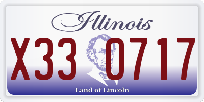 IL license plate X330717