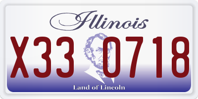 IL license plate X330718