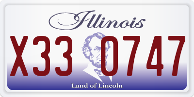 IL license plate X330747