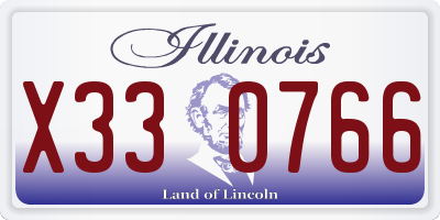 IL license plate X330766