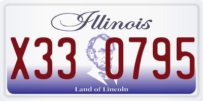 IL license plate X330795