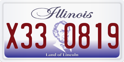 IL license plate X330819