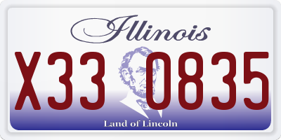 IL license plate X330835