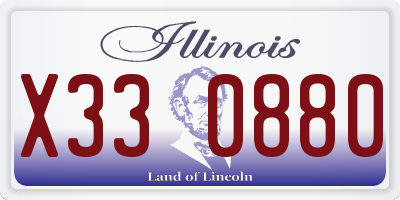 IL license plate X330880