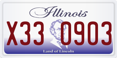 IL license plate X330903