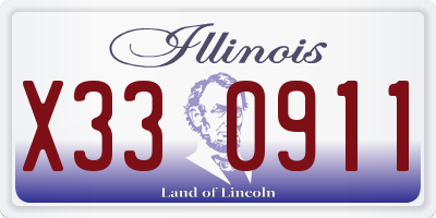 IL license plate X330911
