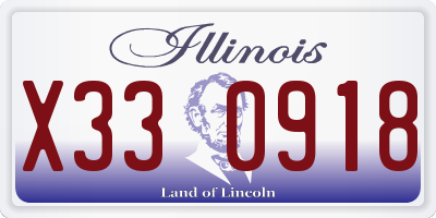 IL license plate X330918