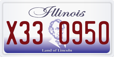 IL license plate X330950