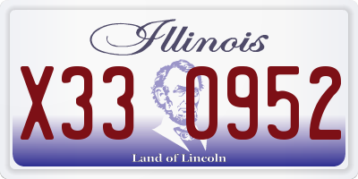 IL license plate X330952