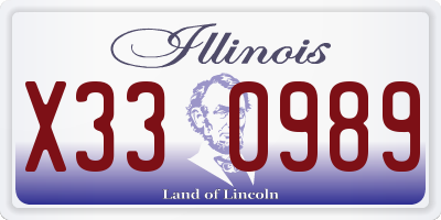 IL license plate X330989