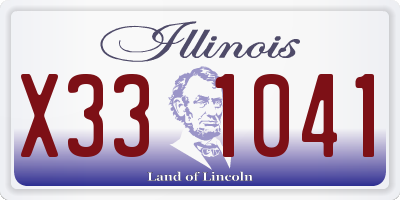 IL license plate X331041