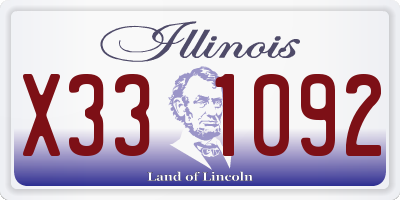 IL license plate X331092