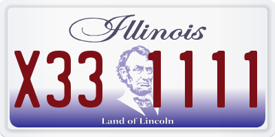 IL license plate X331111