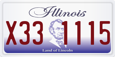 IL license plate X331115