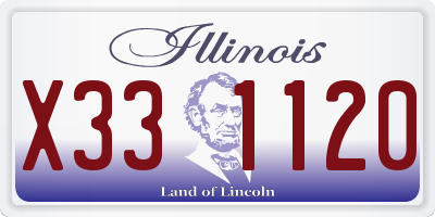 IL license plate X331120