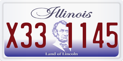 IL license plate X331145
