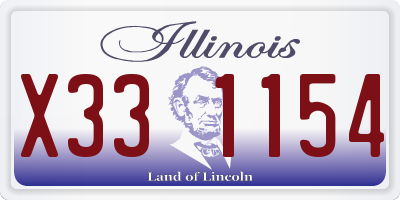 IL license plate X331154