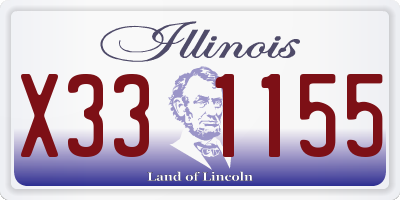 IL license plate X331155