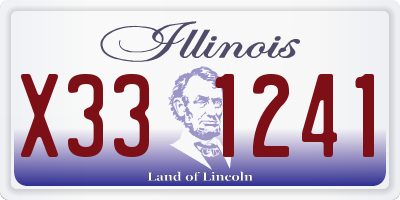 IL license plate X331241