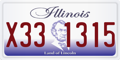 IL license plate X331315