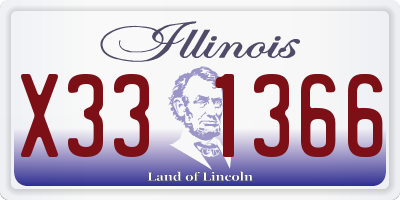 IL license plate X331366