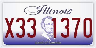 IL license plate X331370