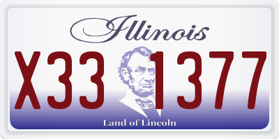 IL license plate X331377
