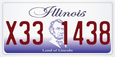 IL license plate X331438