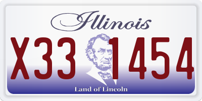 IL license plate X331454
