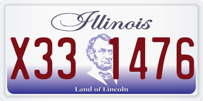 IL license plate X331476