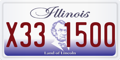 IL license plate X331500