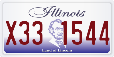 IL license plate X331544