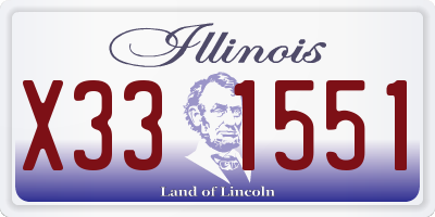 IL license plate X331551