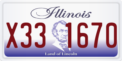 IL license plate X331670