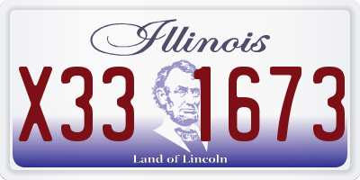 IL license plate X331673