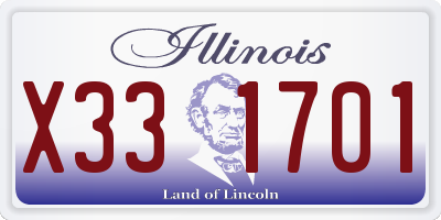IL license plate X331701