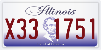 IL license plate X331751