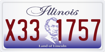 IL license plate X331757