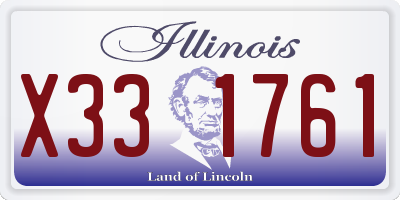 IL license plate X331761