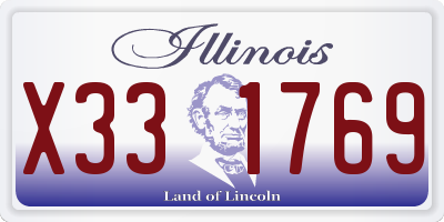 IL license plate X331769