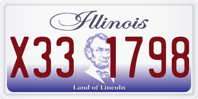 IL license plate X331798