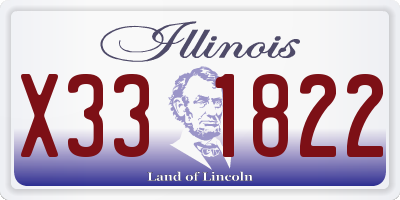 IL license plate X331822