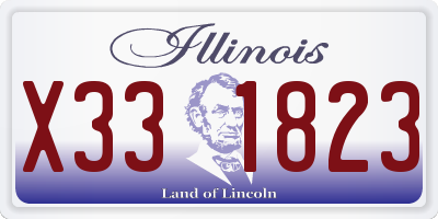 IL license plate X331823