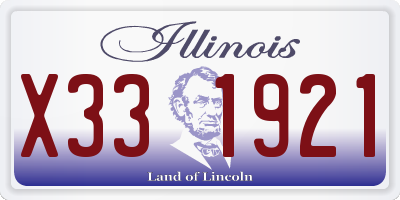 IL license plate X331921