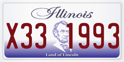 IL license plate X331993