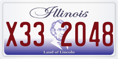 IL license plate X332048